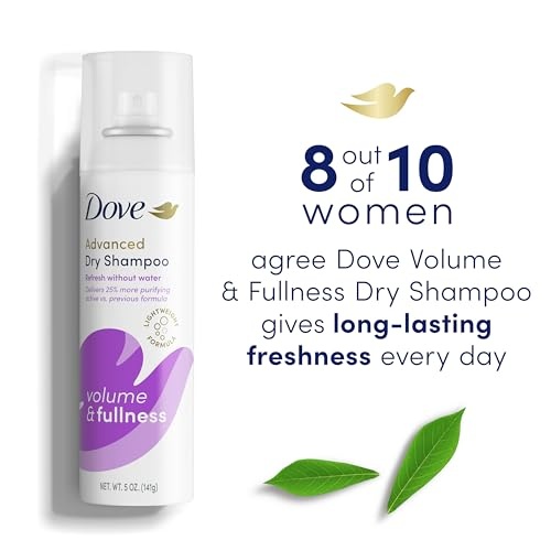 Dove Dry Shampoo Volume & Fullness 2 Count for Oily Hair for Refreshed Hair 5 oz - Image 5