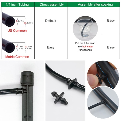 Topiverse 50 Pcs Drip Irrigation Emitters, Adjustable Flow 0-18 GPH Irrigation Drippers with Stake, 360 Degree Flow Sprinkler Head, Micro Sprinkler for Garden Patio Lawn Flower Bed - Image 5
