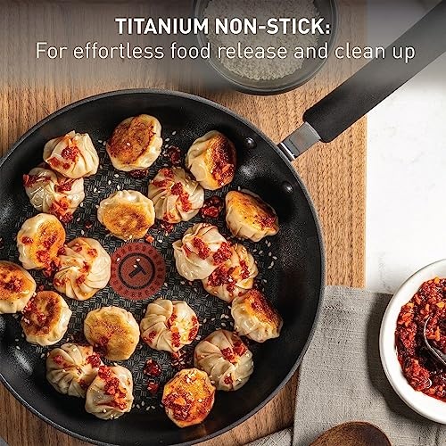 T-fal Ultimate Hard Anodized Nonstick Fry Pan Set 10, 12 Inch Oven Safe 400F Cookware, Pots and Pans, Dishwasher Safe Grey - Image 6