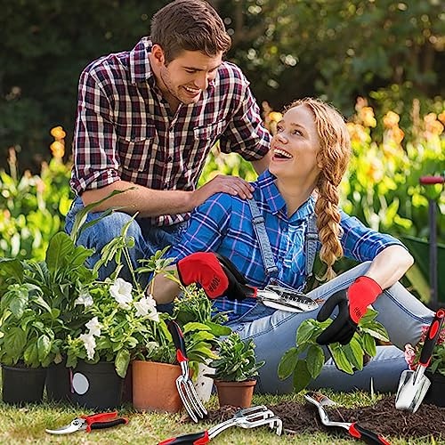 Gardening Tool Set, 8 Pieces Aluminum Heavy Duty Gardening Kit with Ergonomic Handles, Gardening Bag, Ideal Gardening Tool Set - Gifts for Men and Women - Image 3