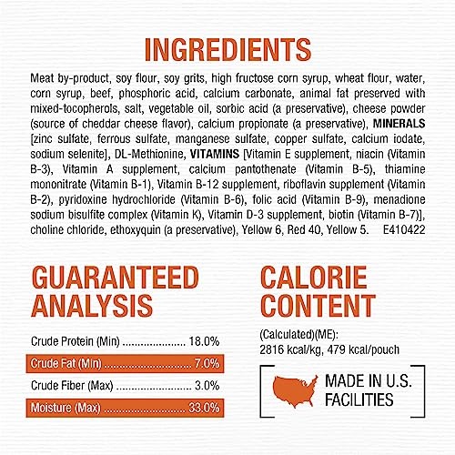 Purina Moist and Meaty Burger With Cheddar Cheese Flavor Dry Soft Dog Food Pouches - 36 ct. Pouch - Image 9