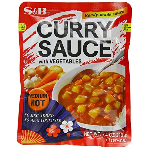 S&B Curry Sauce with Vegetables Medium Hot,7.4 Ounce (Pack of 10) - Image 1