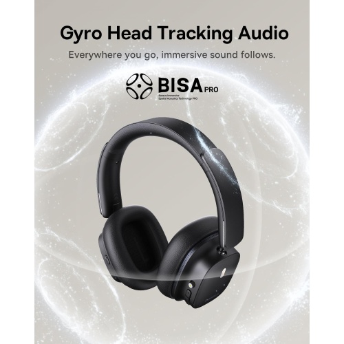 Baseus Bowie 30 Max Active Noise Cancelling Headphones, Head Tracking Spatial Audio, LDAC Hi-Res Wireless Sound, 65H Playtime, Comfort Fit, Clear Calls, App Control, Bluetooth 5.4 Headphones Over Ear - Image 7