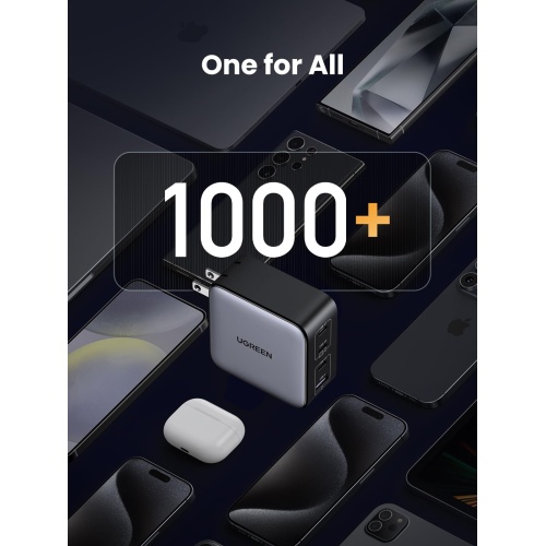 UGREEN 100W USB C Charger, Nexode 4-Port GaN Foldable Compact Fast Laptop Charger Power Adapter for MacBook Pro/Air, iPad Pro, iPhone 16 Pro, Galaxy S25/S24, Steam Deck, Google Pixelbook, and More - Image 3