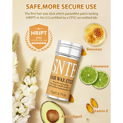 Samnyte Hair Wax Stick, Hair-Styling Waxes, Nourishing Accessories - Slick Stick for Women & Kids, Gel Tamer for Flyaways, Bun Maker & Styling Cream, 2.7 Fl Oz - Image 6