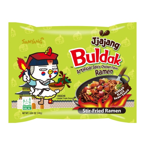 Samyang Buldak Jjajang Korean Spicy Hot Chicken Stir-Fried Noodles 4.94oz (Pack of 5) - Image 6