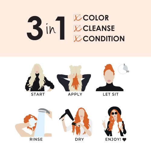 Keracolor Clenditioner COPPER Hair Dye - Semi Permanent Hair Color Depositing Conditioner, 12 Fl. Oz. - Image 6