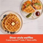 bella Flip-n-Store Belgian Waffle Maker, EverGood™ Ceramic Nonstick Coating, Fits-anywhere™ Kitchenware, Power Indicator Light & Touch Handle, 7” Wide & 1" Deep Plates, 1000 Watt, Oatmilk - Image 6