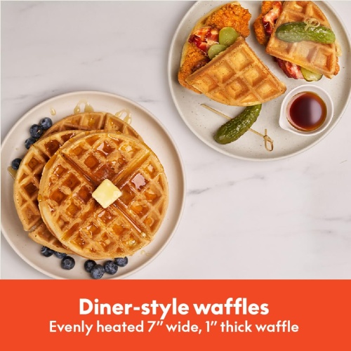 bella Flip-n-Store Belgian Waffle Maker, EverGood™ Ceramic Nonstick Coating, Fits-anywhere™ Kitchenware, Power Indicator Light & Touch Handle, 7” Wide & 1" Deep Plates, 1000 Watt, Oatmilk - Image 6