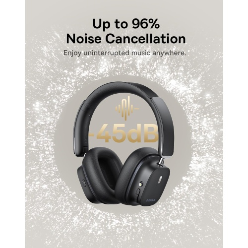 Baseus Bowie 30 Max Active Noise Cancelling Headphones, Head Tracking Spatial Audio, LDAC Hi-Res Wireless Sound, 65H Playtime, Comfort Fit, Clear Calls, App Control, Bluetooth 5.4 Headphones Over Ear - Image 5
