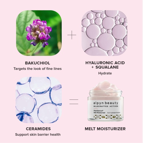 Alpyn PlantGenius Melt Moisturizer | Weightless Rich Cream Targeting Dry, Dehydrated Skin with Lasting Hydration and a Velvety, Makeup-Ready Finish | 1.7 oz / 50 ml - Image 8