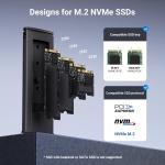 UGREEN SSD Enclosure, Tool-Free USB C External, 10Gbps M.2 NVMe to USB Adapter/Reader Supports M and B&M Keys and Size 2230/2242 /2260/2280 SSDs - Image 6