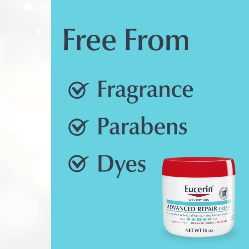 Eucerin Advanced Repair Body Cream, Fragrance Free Body Cream for Dry Skin, 16 Oz Jar - Image 5