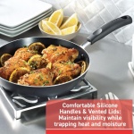 T-fal Signature Nonstick Cookware Set 12 Piece Oven Safe 350F Pots and Pans, Dishwasher Safe Black - Image 5