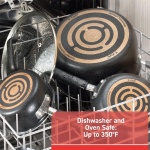T-fal Signature Nonstick Cookware Set 12 Piece Oven Safe 350F Pots and Pans, Dishwasher Safe Black - Image 2