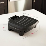 George Foreman® Fully Submersible™ Grill, NEW Dishwasher Safe, Wash the Entire Grill, Easy-to-Clean Nonstick, Black/Grey - Image 3