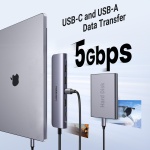 UGREEN Revodok 1071 USB C Hub for Laptop 7 in 1 Dock 4K HDMI, 100W PD Charging, USB-C & 2 USB-A 5Gbps Data Ports, SD/TF Card Reader for MacBook Pro/Air, iPad Pro, XPS, Thinkpad - Image 4