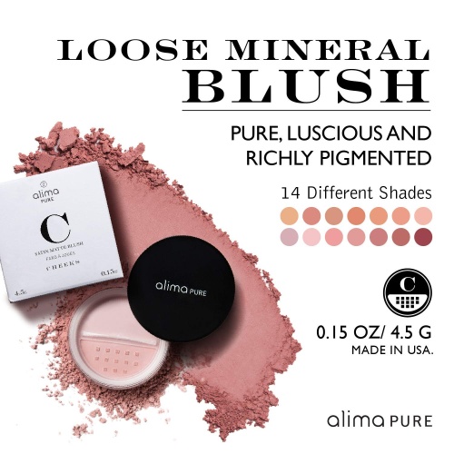 Alima Pure Loose Mineral Blush, Powder Blush Makeup, Cheek Tint Face Blushes with Satin Matte Finish, Pink Blush Makeup, Talc Free Blush, Natural Blush for cheeks Vegan Blush .15 oz/ 4.5 g - Image 7