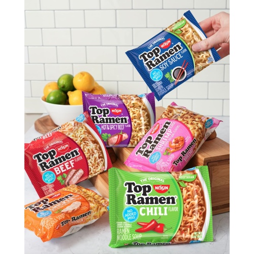 Nissin Top Ramen Noodle Soup, Chicken, 3 Ounce (Pack of 24) - Image 7