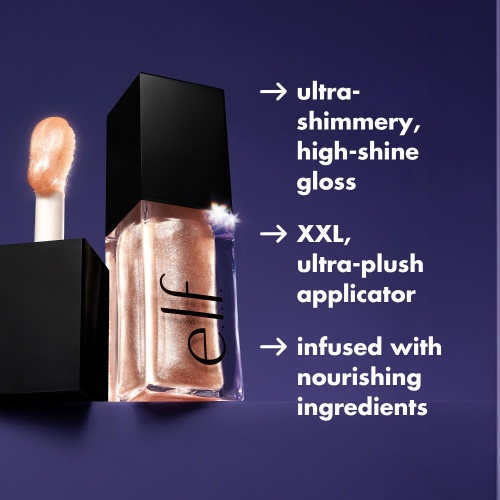 e.l.f. Glow Reviver Lip Oil, Nourishing and Hydrating with High-Shine Glimmer Finish & Sheer Wash Of Color, Minty Scent, Non-Sticky, Vegan & Cruelty-free, Princess Cut - Image 5