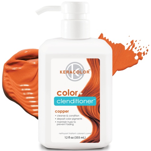 Keracolor Clenditioner COPPER Hair Dye - Semi Permanent Hair Color Depositing Conditioner, 12 Fl. Oz. - Image 1