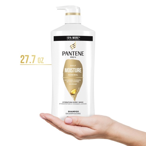 Pantene Shampoo & Conditioner Set, Daily Moisture Renewal with Pro-V Nutrients for Dry, Color-Treated Hair, Long-Lasting Hydration & Nourishment, 27.7 Fl Oz Each, 2-Pack + Miracle Rescue Shot (0.5 Oz) - Image 7