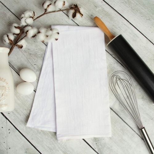 Utopia Kitchen [12 Pack Flour Sack Tea Towels, 28" x 28" Ring Spun 100% Cotton Dish Cloths - Machine Washable - for Cleaning & Drying - White - Image 2
