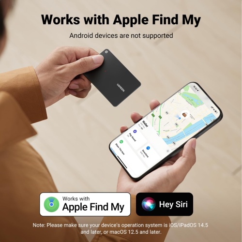 UGREEN FineTrack Slim Smart Finder Compatible with Apple Find My (iOS Only), 1.7mm Ultra-Slim Wallet Finder, IP68 Waterproof Rechargeable Bluetooth Tracker Card for Wallet, Key, Luggage Tags - Image 8