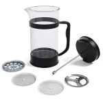 Utopia Kitchen 34 Ounce 1 Liter French Press Coffee Maker, Tea Maker, Travel Coffee Presses, Cold Brew Heat Resistant Thickened Borosilicate Coffee Pot for Camping Travel Gifts, Black - Image 2