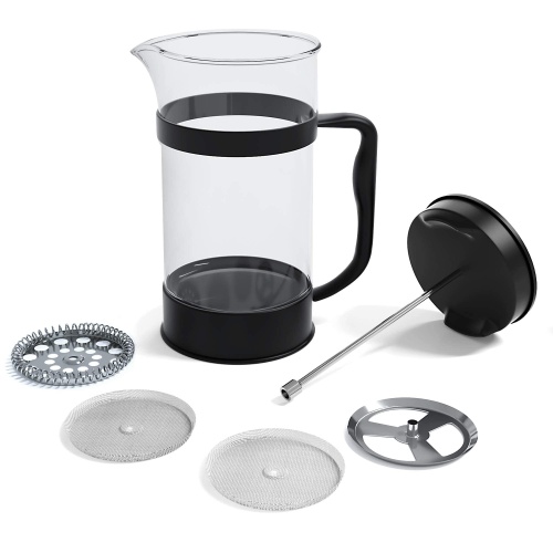 Utopia Kitchen 34 Ounce 1 Liter French Press Coffee Maker, Tea Maker, Travel Coffee Presses, Cold Brew Heat Resistant Thickened Borosilicate Coffee Pot for Camping Travel Gifts, Black - Image 2