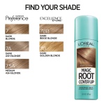 L'Oreal Paris Root Cover Up Temporary Gray Concealer Spray, Hair Color Spray with Filling & Thickening Coverage, Dark Blonde, Packaging May Vary - Image 6