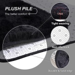 FinRèc Soft Black Rugs for Bedroom Living Room, 4x6 Feet Modern Indoor Fluffy Shaggy Area Rug, Non-Slip Fuzzy Furry Rug for Nursery Kids Room Dorm Room Home Decor, High Pile Plush Floor Carpet - Image 5