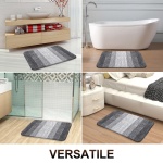 OLANLY Bathroom Rugs Mat 30x20, Extra Soft Absorbent Microfiber Bath Rugs, Rubber Backing, Quick Dry, Machine Washable Bath Mats for Bathroom Floor, Tub, Shower and Home Decor Accessories, Grey - Image 2