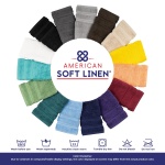 American Soft Linen Luxury 4 Piece Bath Towel Set, 600 GSM 100% Cotton Turkish Bath Towels for Bathroom, 27x54 in Large Bathroom Shower Towels, Dark Gray - Image 4