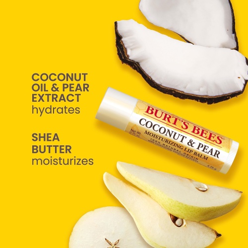 Burt's Bees Lip Balm Stocking Stuffers, Moisturizing Lip Care Christmas Gifts, Original Beeswax, Strawberry, Coconut & Pear, Vanilla Bean with Fruit Extracts, Natural Origin Lip Care (4-Pack) - Image 12
