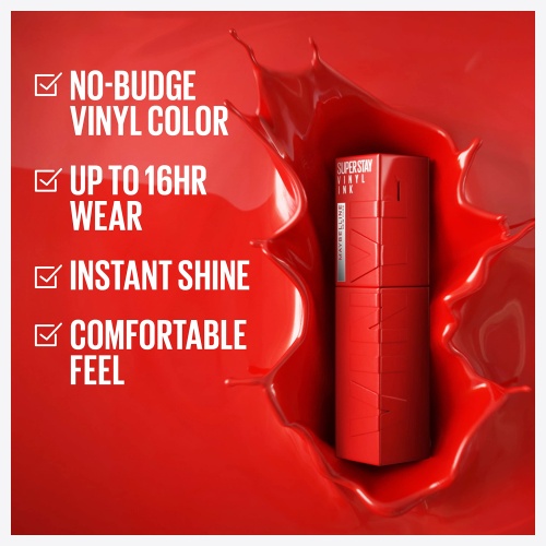 Maybelline Super Stay Vinyl Ink Longwear No-Budge Liquid Lipcolor Makeup, Highly Pigmented Color and Instant Shine, Cheeky, Rose Nude Lipstick, 0.14 fl oz, 1 Count - Image 6