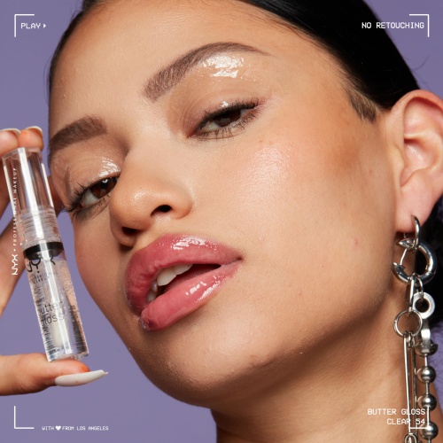 NYX PROFESSIONAL MAKEUP Butter Gloss, Non-Sticky Lip Gloss - Sugar Glass (Clear) - Image 8