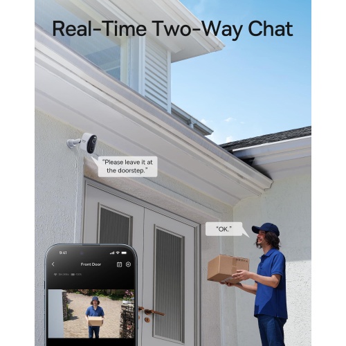 Baseus Wireless Outdoor N1 Add on Security Camera, Requires H1 HomeStation, 2K HD Clarity, 210-Day Battery Life, No Monthly Fee, 145° FOV, Color Night Vision and IP67 - Image 2