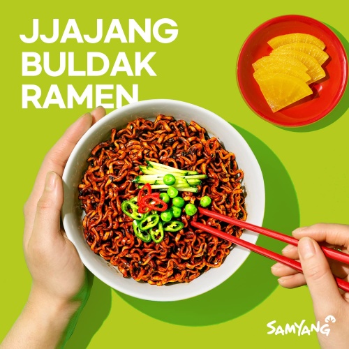 Samyang Buldak Jjajang Korean Spicy Hot Chicken Stir-Fried Noodles 4.94oz (Pack of 5) - Image 3
