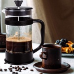 Utopia Kitchen 34 Ounce 1 Liter French Press Coffee Maker, Tea Maker, Travel Coffee Presses, Cold Brew Heat Resistant Thickened Borosilicate Coffee Pot for Camping Travel Gifts, Black - Image 4