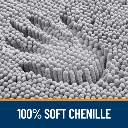 OLANLY Bathroom Rugs 30x20, Extra Soft Absorbent Chenille Bath Rugs, Rubber Backing Quick Dry, Machine Washable Bath Mats for Bathroom Floor, Tub and Shower, Home Decor Accessories, Grey - Image 6