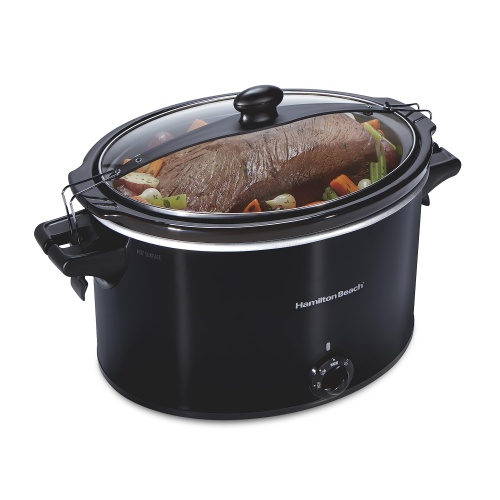 Hamilton Beach Slow Cooker, Extra Large 10 Quart, Stay or Go Portable With Lid Lock, Dishwasher Safe Crock, Black (33195) - Image 1