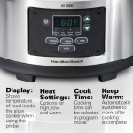Hamilton Beach Portable 6 Quart Set & Forget Digital Programmable Slow Cooker with Lid Lock, Temperature Probe, Dishwasher Safe Crock & Lid, Stainless Steel (33969A) - Image 6