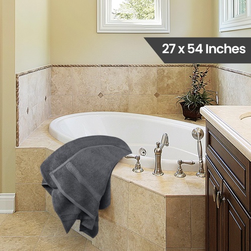 Utopia Towels 4 Pack Premium Bath Towels Set, 27 by 54 Inches, 100% Ring Spun Cotton 600GSM, Lightweight and Highly Absorbent Quick Drying Towels, Perfect for Daily Use, Grey - Image 8