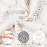 Area Rug Living Room Rugs: 5x7 Washable Boho Large Neutral Farmhouse Soft Moroccan Stain Resistant Indoor Floor Carpet for Bedroom Nursery Kids Playroom Office Dining Room Home House Decor- Brown - Image 8