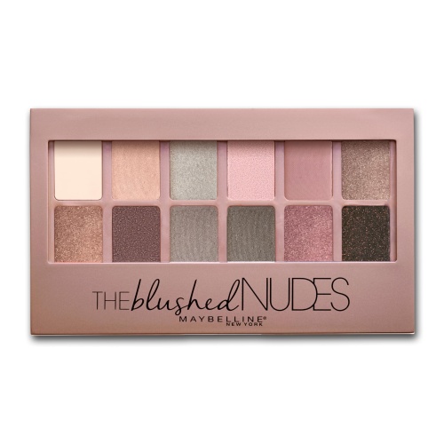 Maybelline The Blushed Nudes Eyeshadow Palette Makeup, 12 Pigmented Matte & Shimmer Shades, Blendable Powder, 1 Count - Image 1