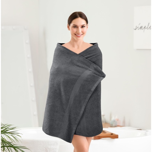 Utopia Towels 4 Pack Premium Bath Towels Set, 27 by 54 Inches, 100% Ring Spun Cotton 600GSM, Lightweight and Highly Absorbent Quick Drying Towels, Perfect for Daily Use, Grey - Image 6