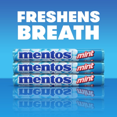 Mentos Chewy Mint Candy Roll, Mint, Non Melting, Party, 14 Count (Pack of 15) - Packaging May Vary - Image 6