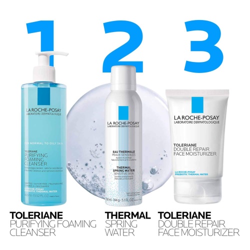 La Roche-Posay Toleriane Purifying Foaming Facial Cleanser, Oil Free Face Wash for Oily Skin and for Sensitive Skin with Niacinamide, Pore Cleanser Won’t Dry Out Skin, Unscented - Image 3