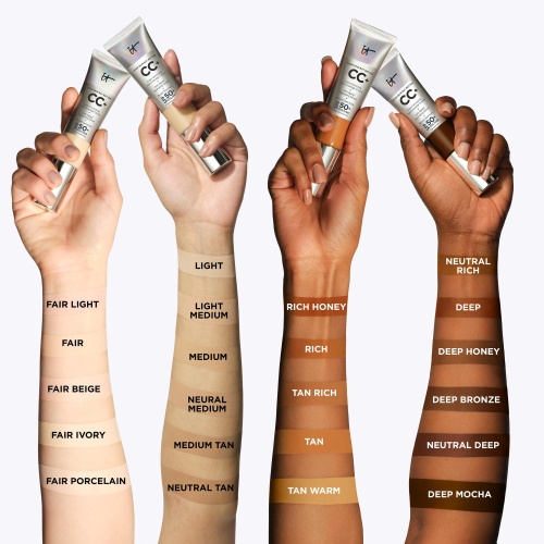 IT Cosmetics Your Skin But Better CC+ Cream, Medium (W) - Color Correcting Cream, Full-Coverage Foundation, Hydrating Serum & SPF 50+ Sunscreen - Natural Finish - 1.08 fl oz - Image 5